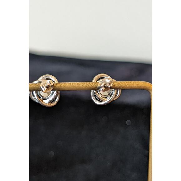 Marked IBB CH 925 Sterling CZ Swirl Post Earrings - Picture 2 of 8